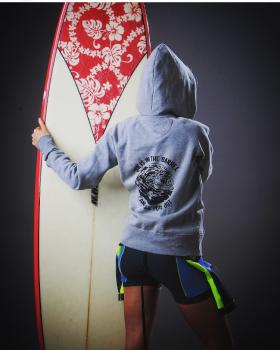 Zip-Hoody girls grey